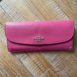 Pink Coach snap wallet